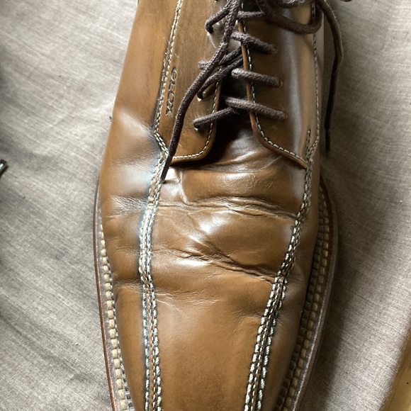 Geox Brown Square Toe Dress Shoe - Picture 6 of 9